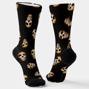 Creepy Skulls Halloween Socks