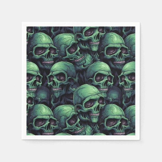 Creepy Skulls  Napkin (Front)