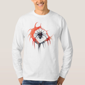 Creepy Spider Cobweb Halloween T-Shirt