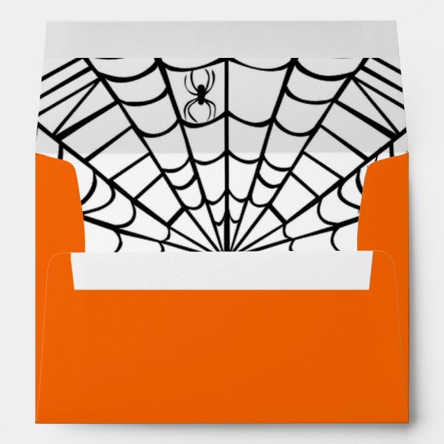 Creepy Spider Web Halloween Envelopes (Back (Bottom))