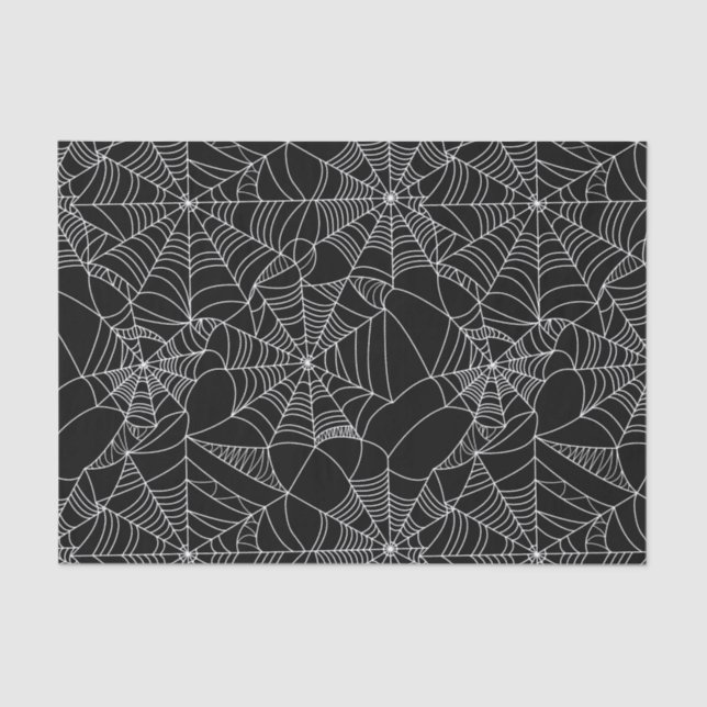 Creepy Spider Webs Tissue Paper (Front)