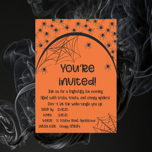 Creepy Spiders Halloween  Invitation