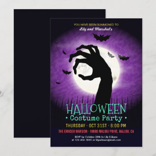 Creepy Spooky Halloween Costume Party   Invitation