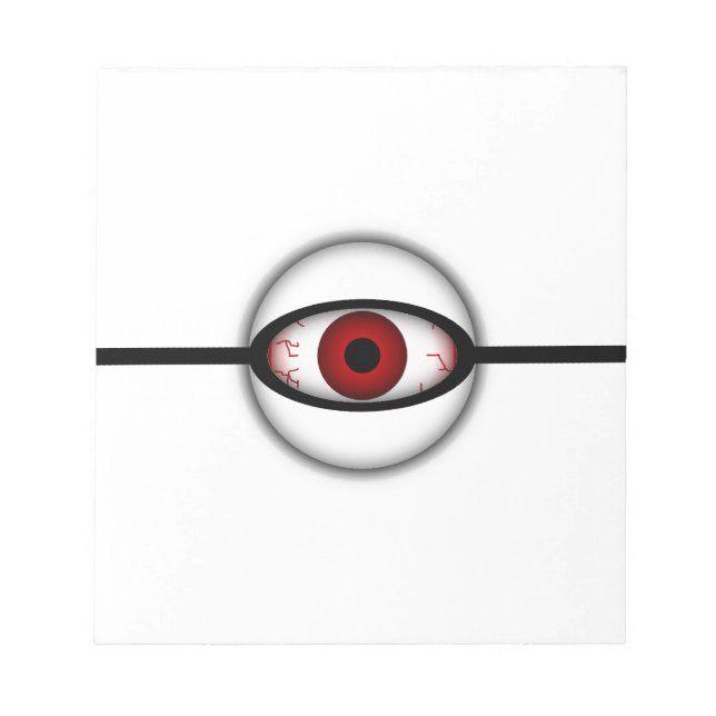 Creepy Spooky Haunted Eyeball Monster Notepad (Front)