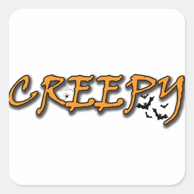 Creepy Square Sticker (Front)