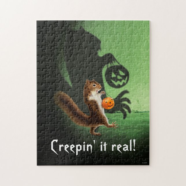 Creepy Squirrel Shadow Jigsaw Puzzle (Vertical)