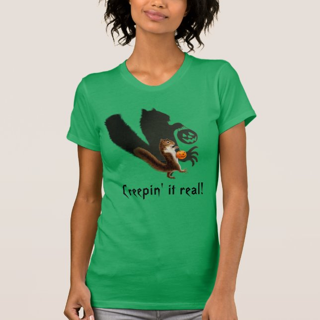 Creepy Squirrel Shadow T-Shirt (Front)