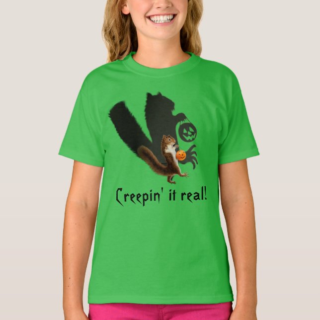 Creepy Squirrel Shadow T-Shirt (Front)