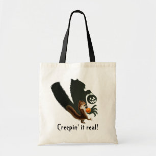Creepy Squirrel Shadow Tote Bag