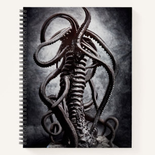Creepy Statue of an Ancient Alien Entity Notebook
