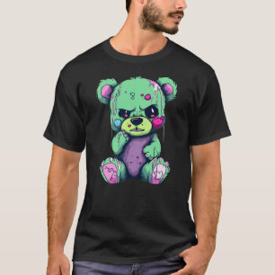 Creepy Teddy Bear Pastel Goth Stuffed Toy Menhera T-Shirt