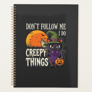 Creepy Things Halloween Cat Witch Design_1 Planner