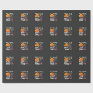 Creepy Things Halloween Cat Witch Design_1 Wrapping Paper