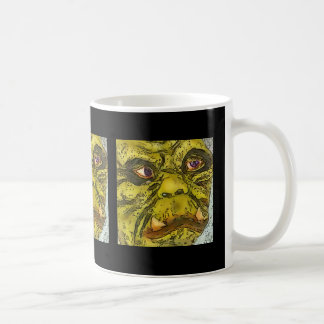 Creepy Turtle Monster Black Outline Cartoon  Coffee Mug