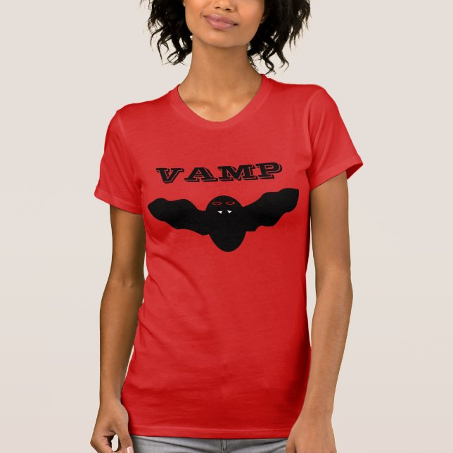 Creepy Vampire Bat Vamp Custom T Shirt (Front)