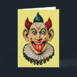 Creepy Vintage Clown Birthday Card<br><div class="desc">Custom restored,  high quality vintage clown image.</div>