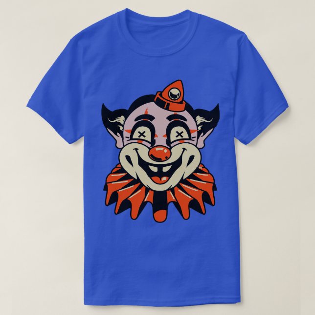 Creepy Vintage Clown Halloween T-Shirt (Design Front)