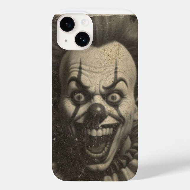 creepy vintage clown iPhone case (Back)