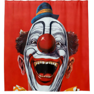 Creepy Vintage Clown Shower Curtain