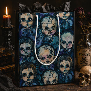 Creepy Vintage Dolls Gothic Halloween Medium Gift Bag
