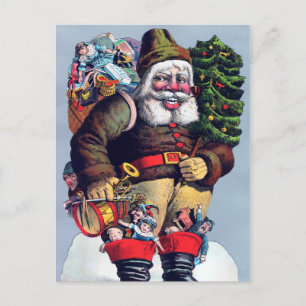 Creepy Vintage Santa Postcard