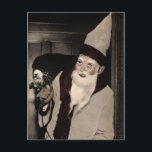 Creepy Vintage Santa Postcard<br><div class="desc">Creepy old restored and colourized Santa Christmas postcard.</div>