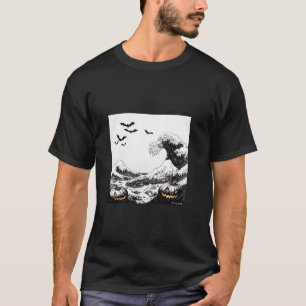 Creepy Wave by Hokusai Halloween Edition T Shirt
