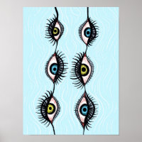 Creepy Weird Eye Garlands Cool Surreal Art