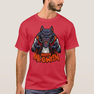 Creepy Werewolf Happy Halloween T-Shirt