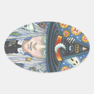 CREEPY WITCH, EVIL EYE, SKULL, VAMPIRE  STICKERS