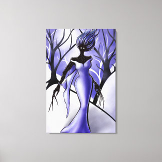 Creepy Woman Monster Macabre Art Canvas Print