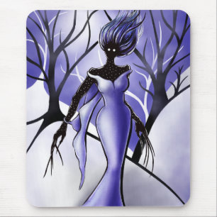 Creepy Woman Monster Macabre Art Mouse Mat