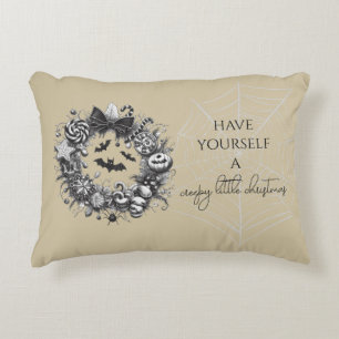 Creepy Wreath Decorative Cushion