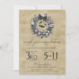 Creepy Wreath Invitation