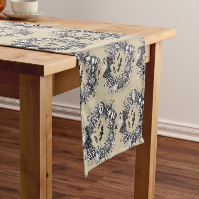 Creepy Wreath Short Table Runner (In Situ)