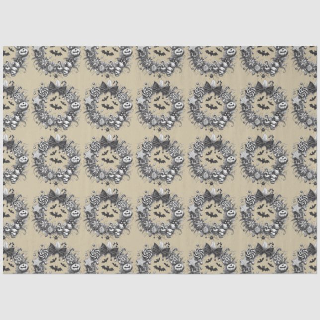 Creepy Wreath Tissue Paper (Front)