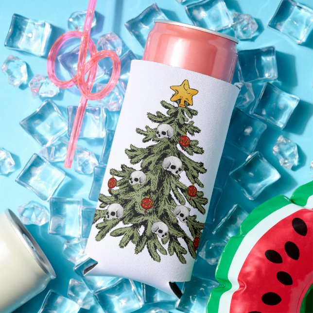 Creepy XMAS | A Very Gothic Christmas Tree Grunge Seltzer Can Cooler (In Situ Summer)