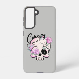 Creepy Year Round Skull Flora Pastel Samsung Galaxy Case