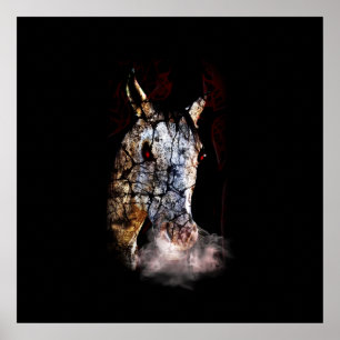 Creepy Zombie Horse Poster