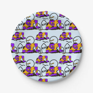 Creepy Zombies Spooky Halloween Party Paper Plate