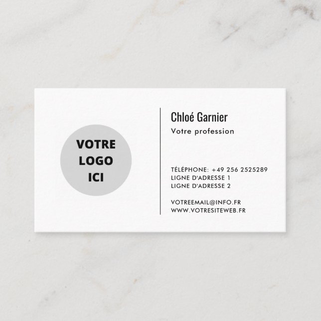 Créez Votre Propre Carte de Visite Business Card (Front)