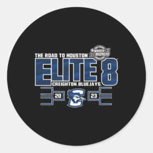 Creighton Bluejays Elite 8 2023 Basketball Royal Classic Round Sticker