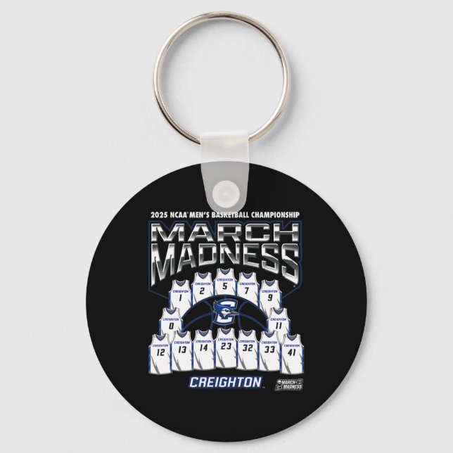 Creighton March Madness 2025 Men's Sketll Nil  Key Ring (Front)