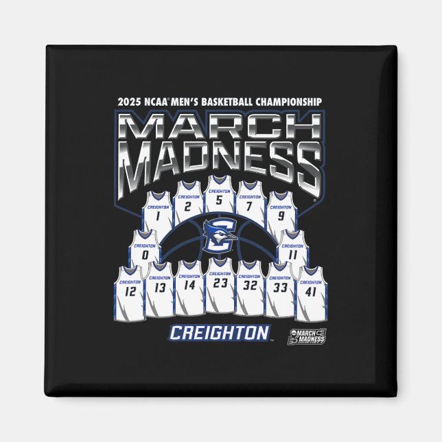 Creighton March Madness 2025 Men's Sketll Nil  Magnet (Front)