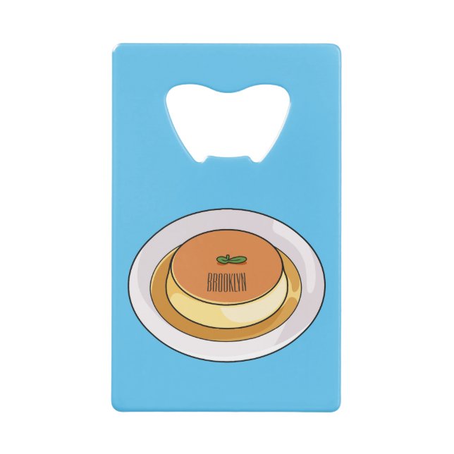 Creme caramel cartoon illustration (Front)