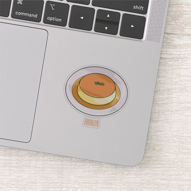 Creme caramel cartoon illustration (Detail)