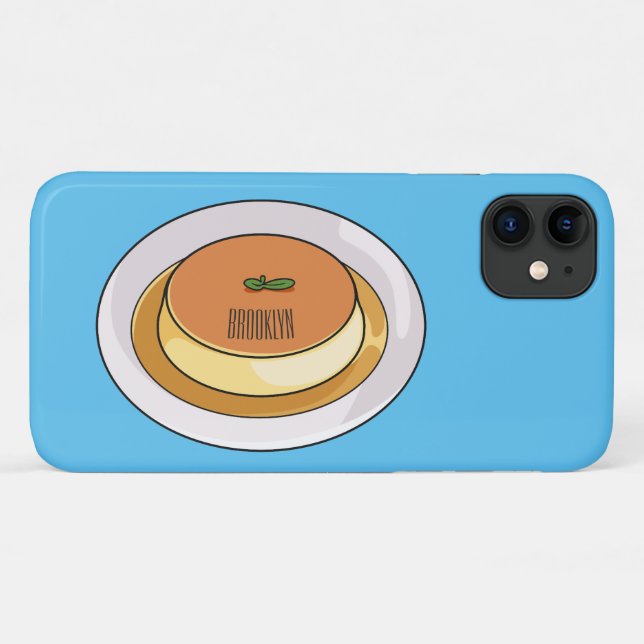 Creme caramel cartoon illustration  Case-Mate iPhone case (Back (Horizontal))
