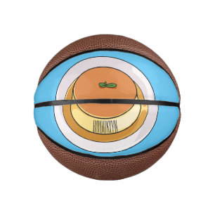 Creme caramel cartoon illustration mini basketball