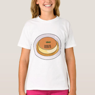 Creme caramel cartoon illustration T-Shirt