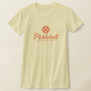Creme colour pickleball slim fit t shirt for women